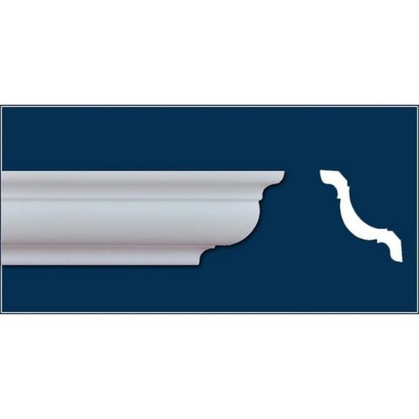 PROVISTON Moulding i polystyren 61 x 59 x 2000 mm Vit Taklist
