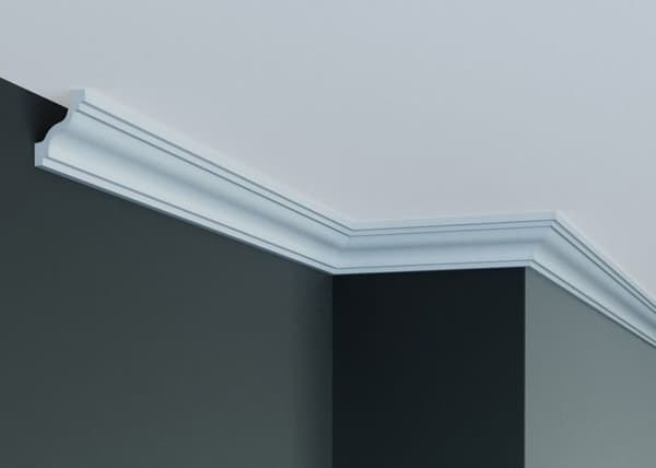 PROVISTON Taklist 40 x 38 x 2000 mm Polyuretan Vit Hög kvalitet Stuckatur Robust Hållbar Stötresistent 2 meter...