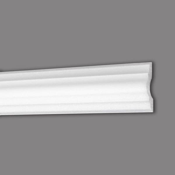 PROVISTON Vägglist 46 x 18 x 2000 mm Plast Vit Högkvalitativ Dekorativ list Måla Hållbar 2 meter