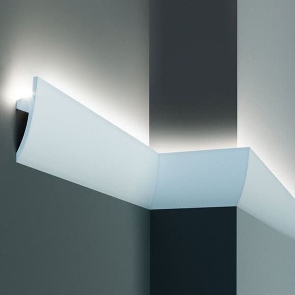 PROVISTON LED-list i PU Vit 75 x 36 x 2000 mm Stötsäker 2 m