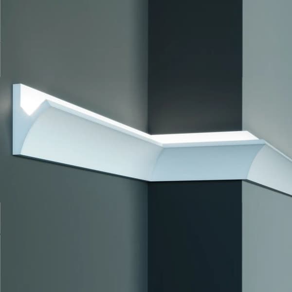 PROVISTON Ljusrampe XPS 100 x 60 x 1150 mm Vit Indirekt belysning