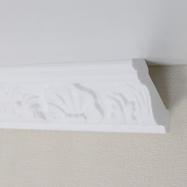 PROVISTON Listverk "No. 4" tak Polystyren 46 x 46 x 2000 mm Vit Krönverkslist