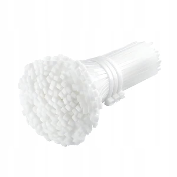100x KLEMMESLÅDER KLEMMEBINDES HVID 3,6 x 100 mm OP TIL 18KG