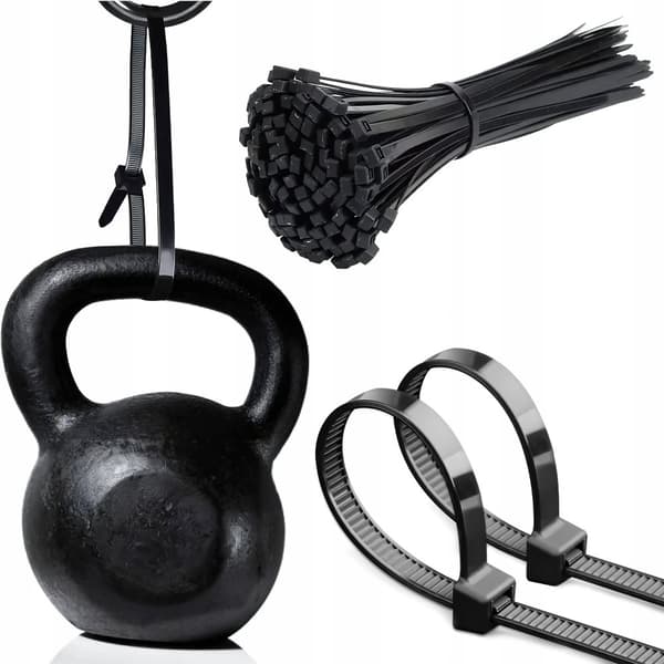 100x kiristyssiteet MUSTA 2,5 x 100 mm 8KG PAINOON