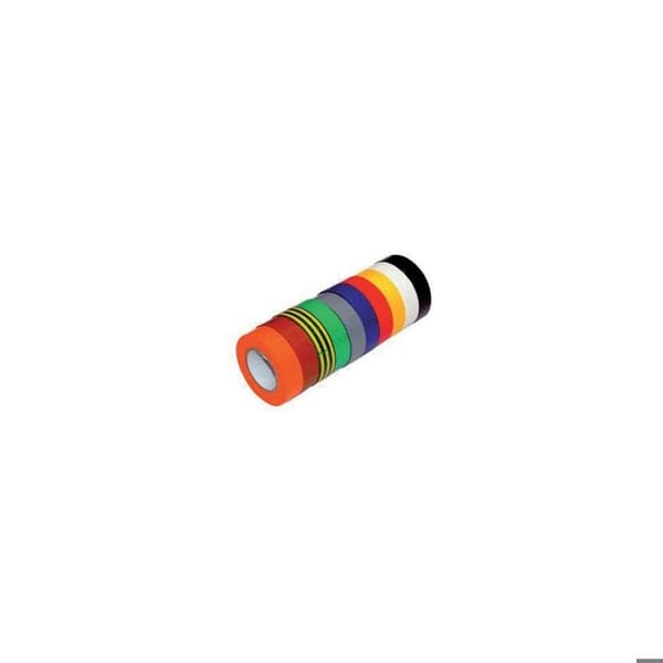 Tejp - PVC - Isolerande Blandad - 10 färger - 15 mm - 10 meter