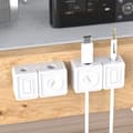 Miniatyrbilde 1 av 7: INF 2-pakning magnetisk kabelarrangør, dobbeltsidig selvklebende kabelvinne Hvit