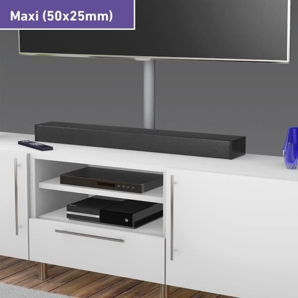 D-Line 50x25mm dekorativ halvcirkelformning | 1M5025A | Elektrisk kanal | Kabelskydd | 1m längd, aluminiumeffekt