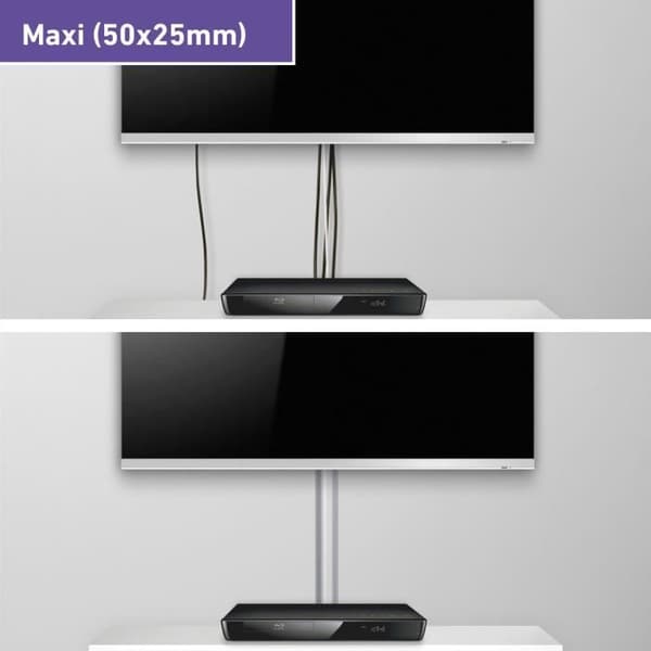 D-Line 50x25mm dekorativ halvcirkelformning | 1M5025A | Elektrisk kanal | Kabelskydd | 1m längd, aluminiumeffekt
