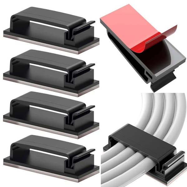 Listning - kanal - trådskydd - sockel - trådförvaringshylsa - Vinabo clips - Organizer Cavi Scrivania