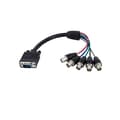 Miniatyrbild 3 av 3: Skärm kabel - STARTECH - VGA till 5 x BNC RGBHV - 30 cm - Koaxial - Svart
