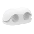 Miniatyrbillede 1 af 4: INF 2-pak ny dobbelt-hul pen clip/kabel organizer Hvid