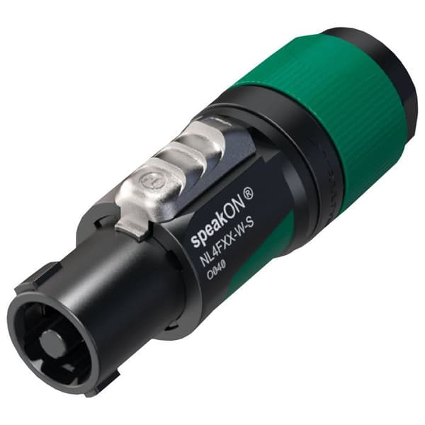 Kabelanslutning speakON 4-polig - Neutrik - Skruvanslutning - Kabelklämma - Kablar 6-12 mm