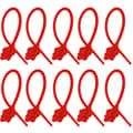 Miniatyrbilde 2 av 6: INF Silikonkabelstrips - 10-pakning for allsidig bruk Rød