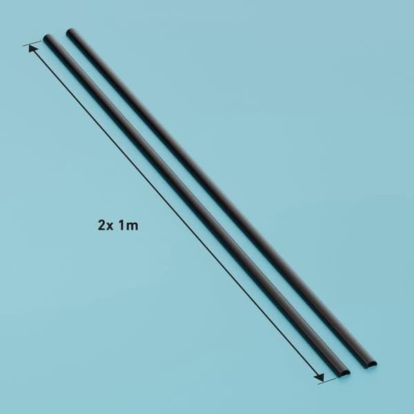 D-Line 1M2010B-2PK Dekorativ halvmåneprofil, Elkanal, Kabelskydd - 2x 20mm Bredd x 10mm Höjd x 1m Längd