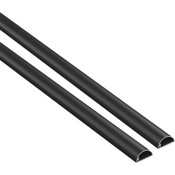 D-Line 1M2010B-2PK Dekorativ halvmåneprofil, Elkanal, Kabelskydd - 2x 20mm Bredd x 10mm Höjd x 1m Längd