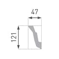 Miniatyrbild 2 av 5: PROVISTON Gipslist Polystyren 47 x 121 x 2000 mm Taklist Kan målas Enkel montering