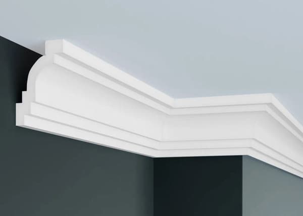 PROVISTON Taklist 76 x 102 x 2000 mm Polyuretan Vit Höga kvalitet Stuckatur Robust Hållbar Stötsäker 2 meter...