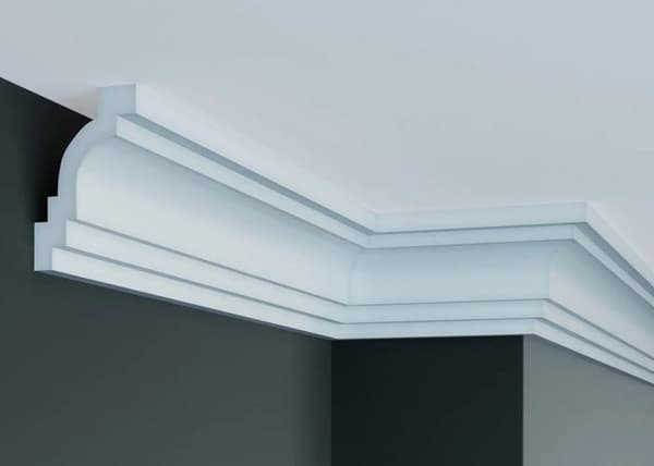 PROVISTON Taklist 76 x 102 x 2000 mm Polyuretan Vit Höga kvalitet Stuckatur Robust Hållbar Stötsäker 2 meter...