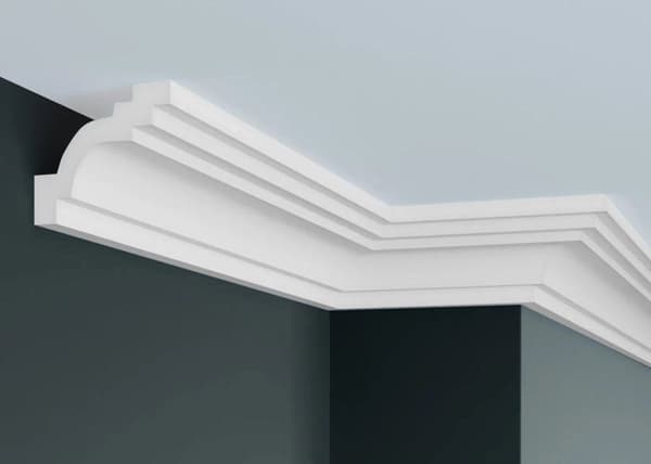 PROVISTON Taklist 76 x 102 x 2000 mm Polyuretan Vit Höga kvalitet Stuckatur Robust Hållbar Stötsäker 2 meter...