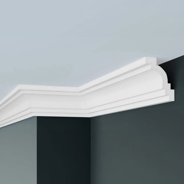 PROVISTON Taklist 76 x 102 x 2000 mm Polyuretan Vit Höga kvalitet Stuckatur Robust Hållbar Stötsäker 2 meter...