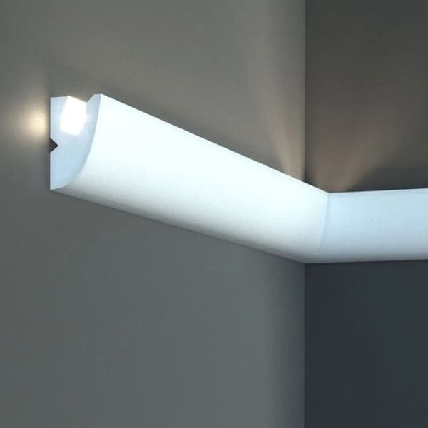 PROVISTON LED-list Vit 40 x 65 x 1150 mm XPS Stötbeständig 1.15 m