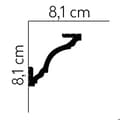 Miniatyrbild 4 av 5: Mardom taklist MD213 Polyforce 81 x 81 x 2000 mm vit gipslist