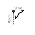 Miniatyrbild 2 av 5: Mardom taklist MD213 Polyforce 81 x 81 x 2000 mm vit gipslist