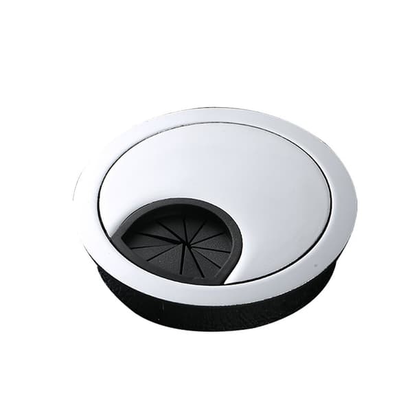 2-Pack - Kabelgenomföring för bord - 60 mm Grå