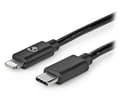 Miniatyrbillede 2 af 3: NEDIS Lightning kabel/ USB 2.0/ Apple Lightning 8pinový/ USB-C zástrčka/ kulatý/ černý/ 2m