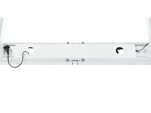 Kabelbakke til elektrisk justerbart skrivebord Rustfrit stål Hvid 92 x 14 cm Underbord ledningsholder
