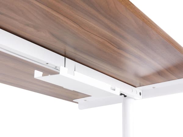 Kabelbakke til manuelt justerbart skrivebord Stål Hvid 31 x 10 x 10 cm Kabelorganisering under bordpladen Kabelafdækning kontor