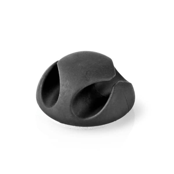 Nedis CMGC20026BK Kabelhantering Kabelklämma Klicka & Go 6 Pieces Antal spår: 2 spår Maximal kabeltjocklek: 5,3 mm Tpe svart