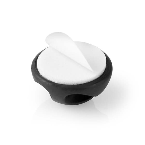 Nedis CMGC20026BK Kabelhantering Kabelklämma Klicka & Go 6 Pieces Antal spår: 2 spår Maximal kabeltjocklek: 5,3 mm Tpe svart