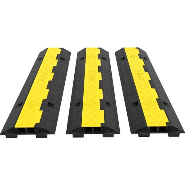 Kabelskyddsramp 11000LBS - Gummi-konstruktion, PVC-överdrag & Modulärt sammanfogningssystem