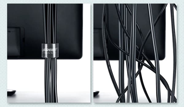 ORGANIZATOR cabluri tip velcro Ugreen, "LP124" 5m, negru "40356" - 6957303843565