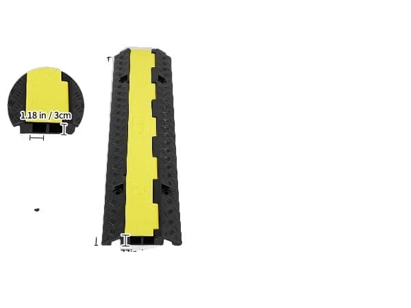 Kabelskyddsramp, Tungt Tjänst, TPR Flip-Öppet Topplock, 3 st Tejp 1,2W LBS 3PCS Tape 1.2W LBS
