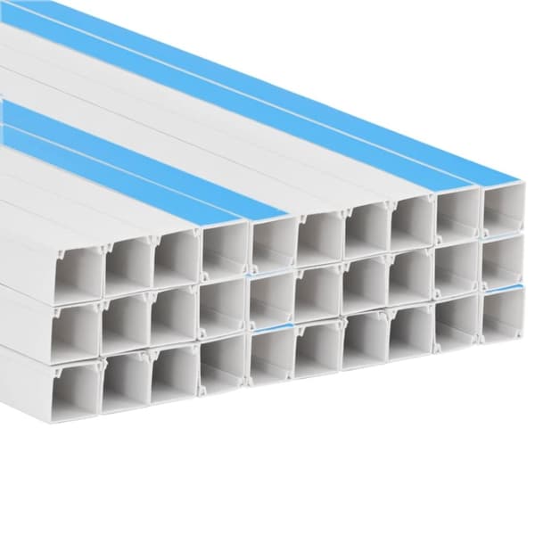 vidaXL selvklæbende kabelkanal 25x16 mm 30 m PVC