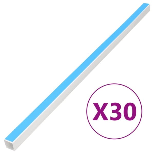 vidaXL selvklæbende kabelkanal 25x16 mm 30 m PVC