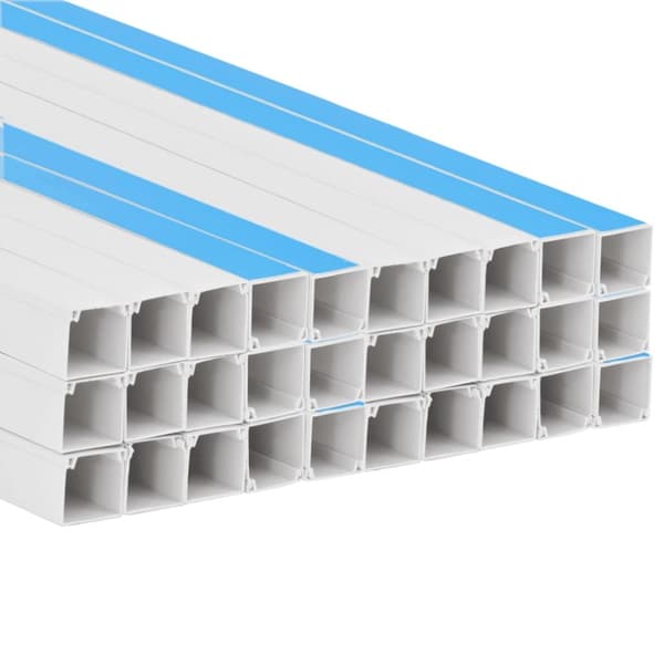 vidaXL selvklæbende kabelkanal 40x40 mm 30 m PVC