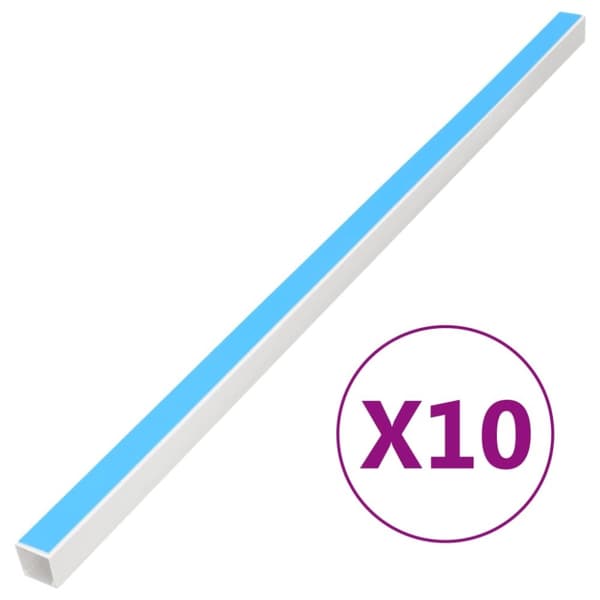 vidaXL selvklæbende kabelkanal 10x10 mm 10 m PVC