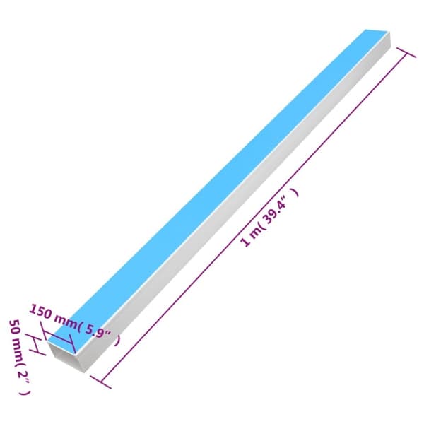 vidaXL selvklæbende kabelkanal 150x50 mm 10 m PVC