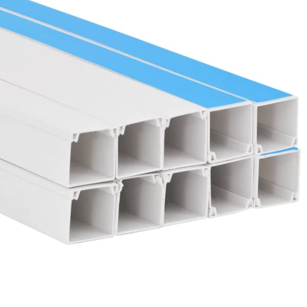 vidaXL selvklæbende kabelkanal 15x10 mm 10 m PVC