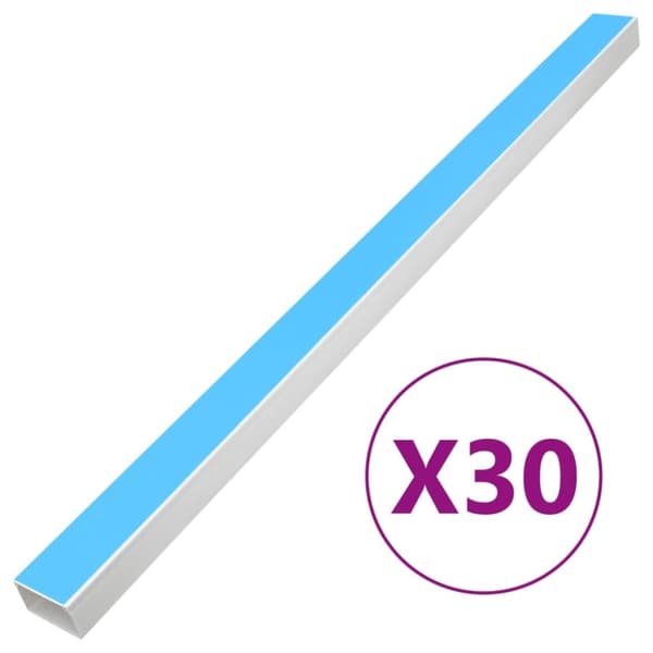 vidaXL Johtokanava itsekiinnittyvä 100x40 mm 30 m PVC