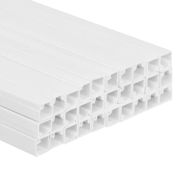 vidaXL Kabelkanaler 25x16 mm 30 m PVC