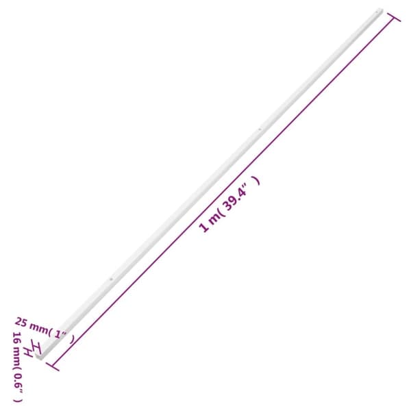 vidaXL Kabelkanaler 25x16 mm 30 m PVC