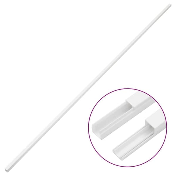 vidaXL Kabelkanaler 25x16 mm 30 m PVC
