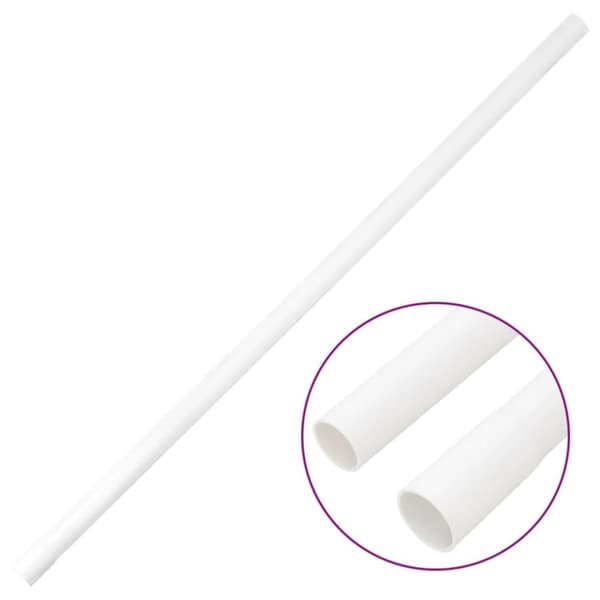 vidaXL Kabelkanaler med klips Ø25 mm 10 m PVC