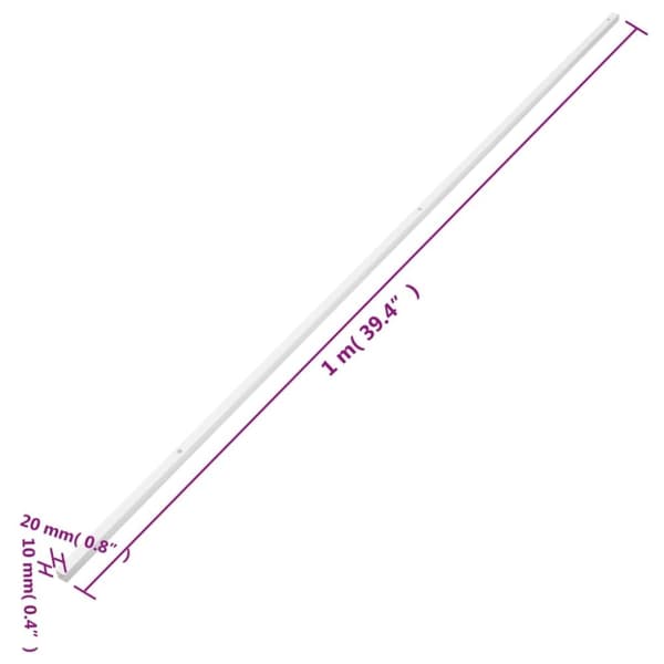 vidaXL kabelkanaler 20x10 mm 10 m PVC