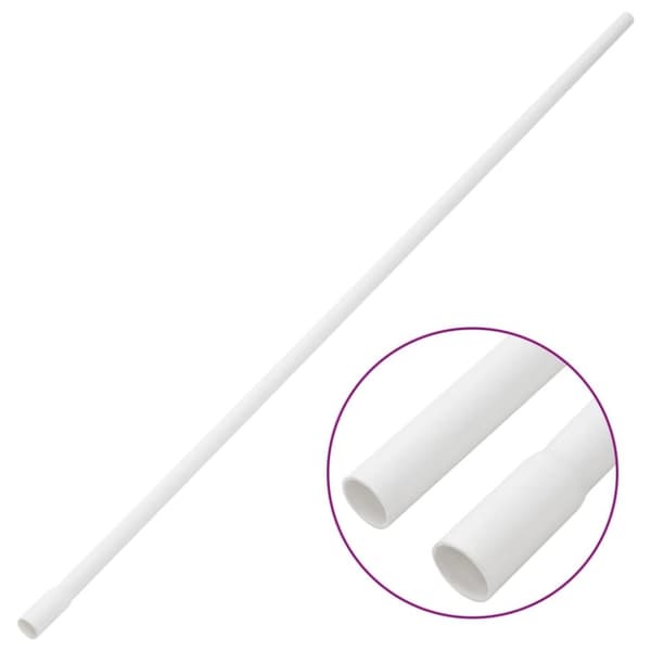 vidaXL Kabelkanaler med klips Ø16 mm 10 m PVC
