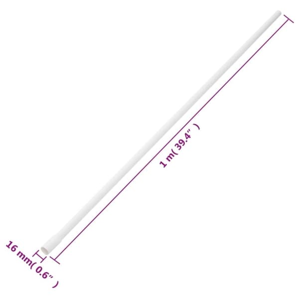 vidaXL Kabelkanaler med klips Ø16 mm 10 m PVC